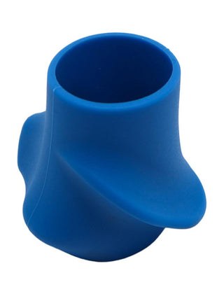 Siliconen grip trainer om een racketgrip