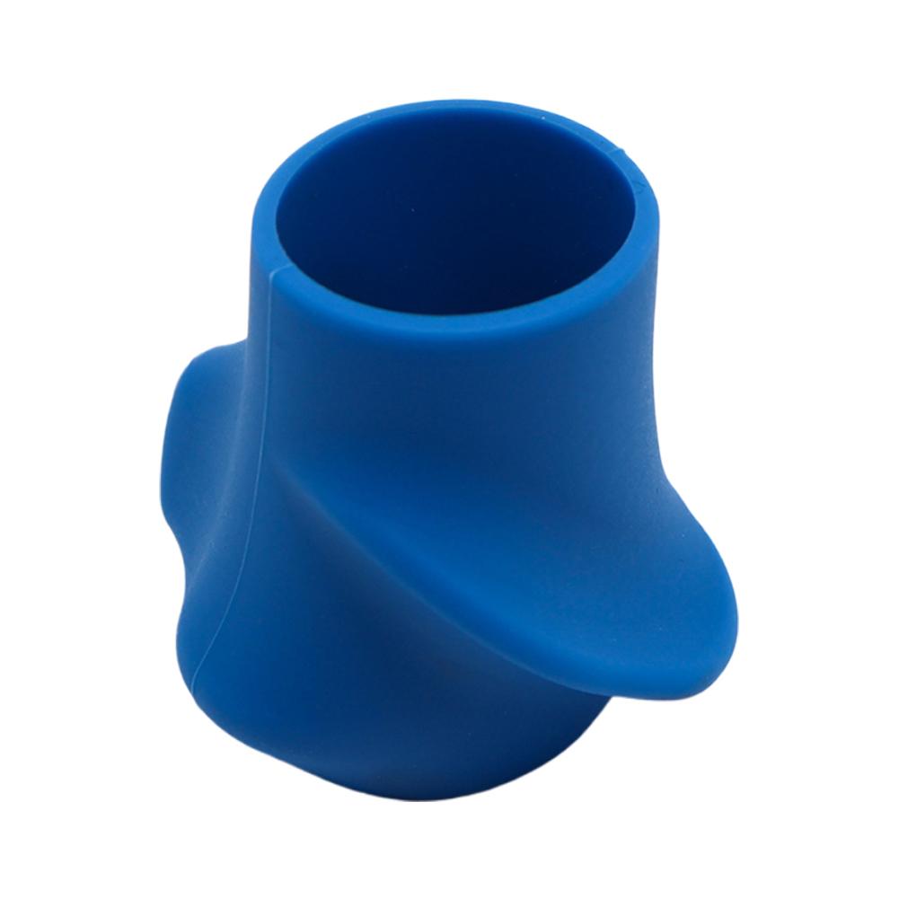 Siliconen grip trainer om een racketgrip