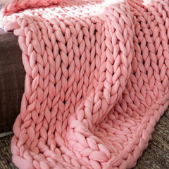 Handgebreid Chunky Plaid – Dik Gebreide Deken in Zachte Chenille voor Bank en Bed | Seveu