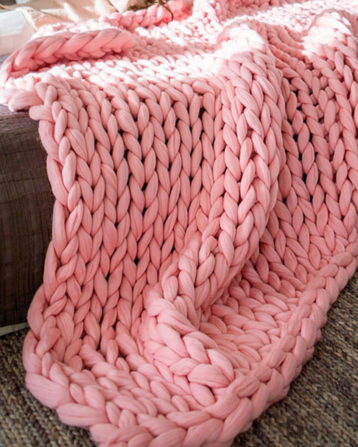 Handgebreid Chunky Plaid – Dik Gebreide Deken in Zachte Chenille voor Bank en Bed | Seveu