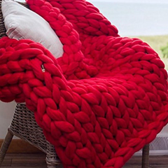 Handgebreid Chunky Plaid – Dik Gebreide Deken in Zachte Chenille voor Bank en Bed | Seveu