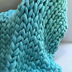 Handgebreid Chunky Plaid – Dik Gebreide Deken in Zachte Chenille voor Bank en Bed | Seveu