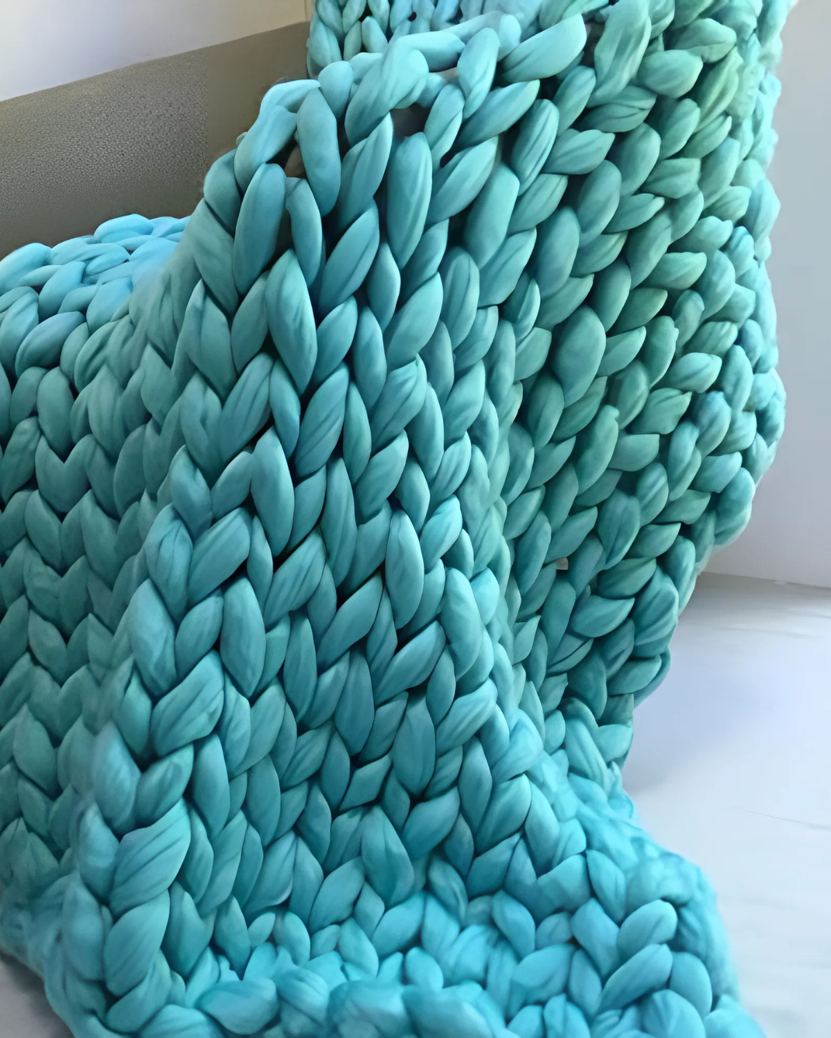 Handgebreid Chunky Plaid – Dik Gebreide Deken in Zachte Chenille voor Bank en Bed | Seveu