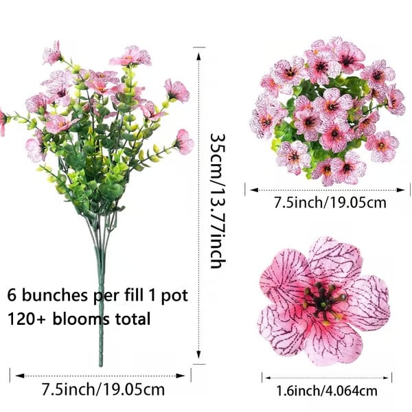Kleurrijke kunstbloemen in een plantenbak op het balkon