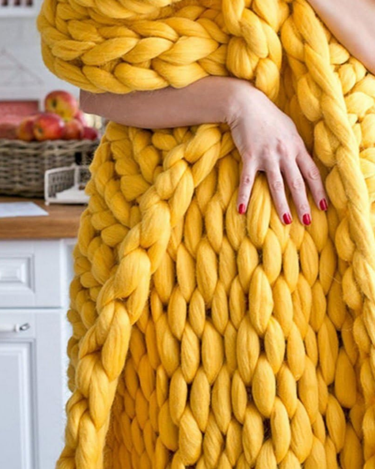 Handgebreid Chunky Plaid – Dik Gebreide Deken in Zachte Chenille voor Bank en Bed | Seveu
