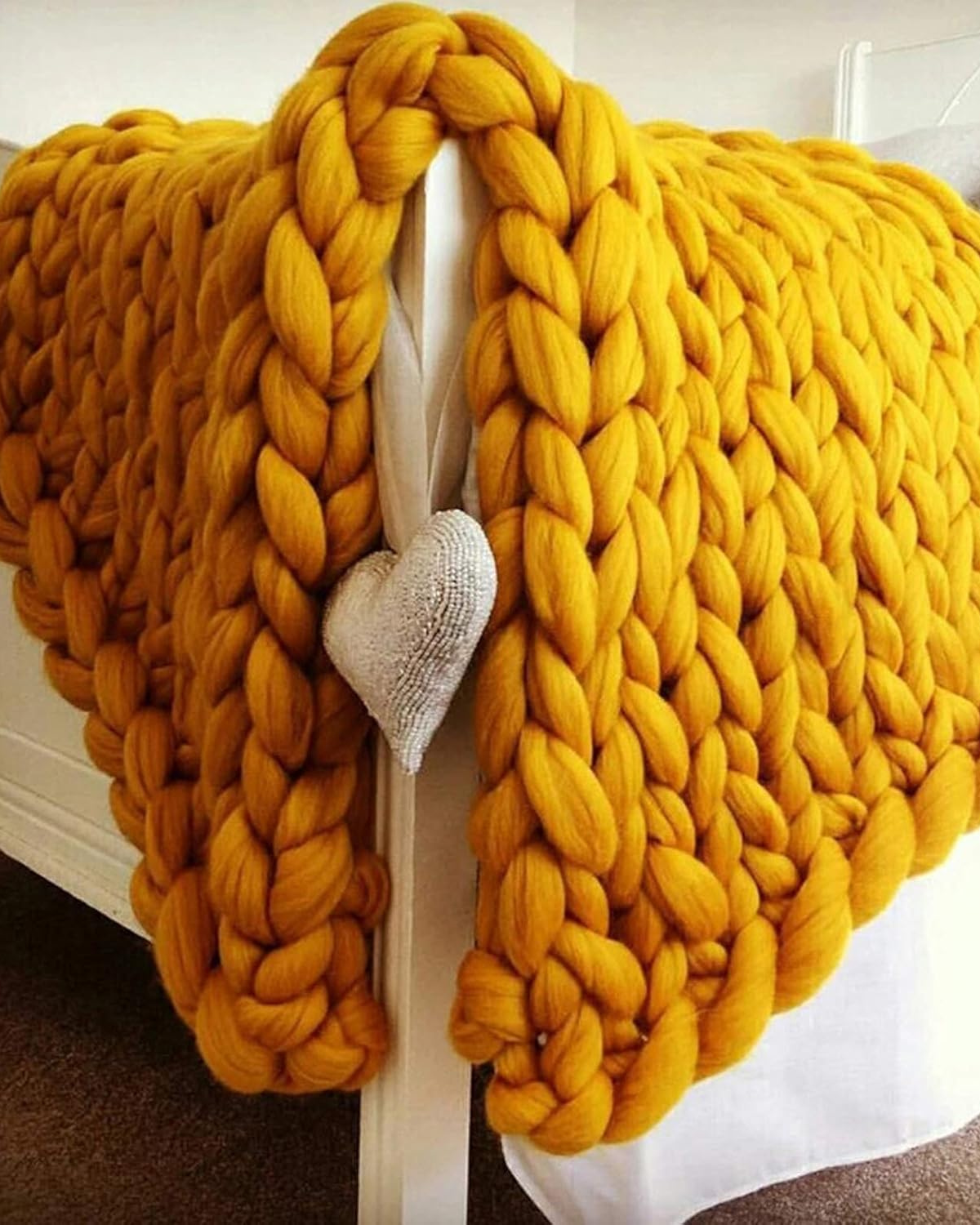 Handgebreid Chunky Plaid – Dik Gebreide Deken in Zachte Chenille voor Bank en Bed | Seveu