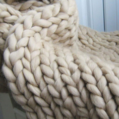 Handgebreid Chunky Plaid – Dik Gebreide Deken in Zachte Chenille voor Bank en Bed | Seveu