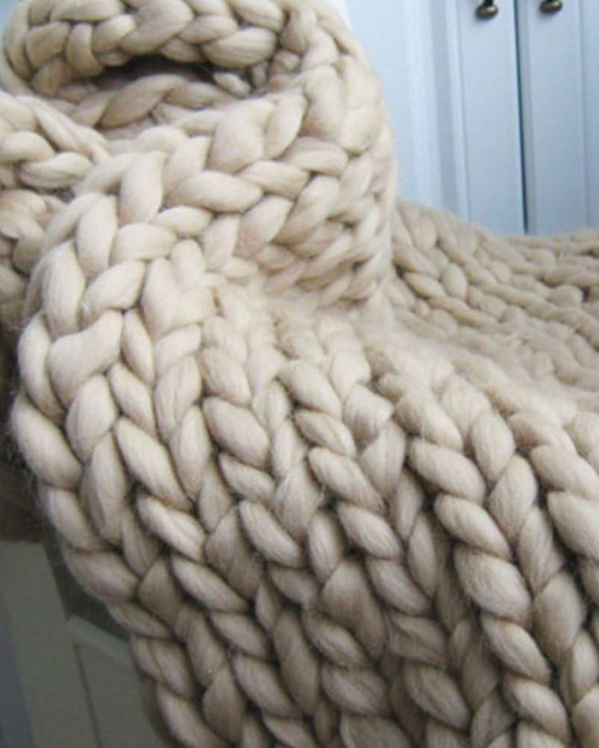Handgebreid Chunky Plaid – Dik Gebreide Deken in Zachte Chenille voor Bank en Bed | Seveu