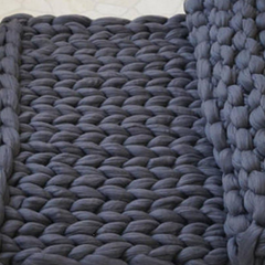 Handgebreid Chunky Plaid – Dik Gebreide Deken in Zachte Chenille voor Bank en Bed | Seveu