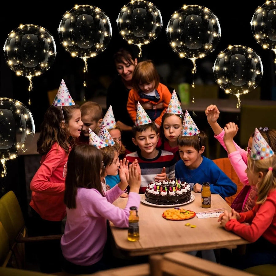 Transparante LED ballonnen met warm wit licht