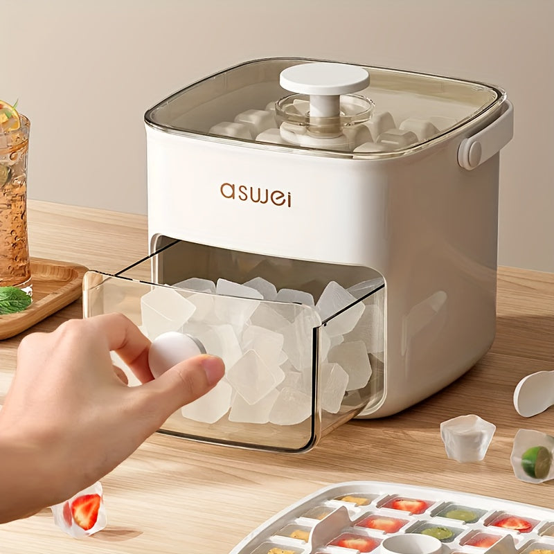 Compacte ijsblokjesmachine op het aanrecht