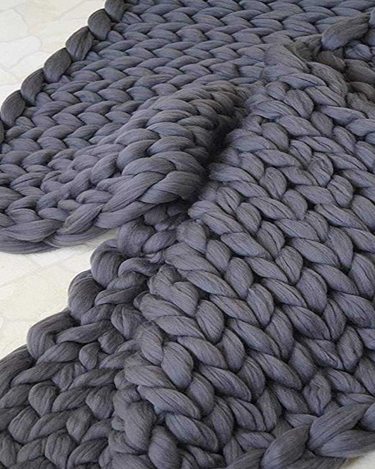 Handgebreid Chunky Plaid – Dik Gebreide Deken in Zachte Chenille voor Bank en Bed | Seveu