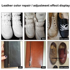 Lederreparatie set met balsem en kleuren voor autostoelen