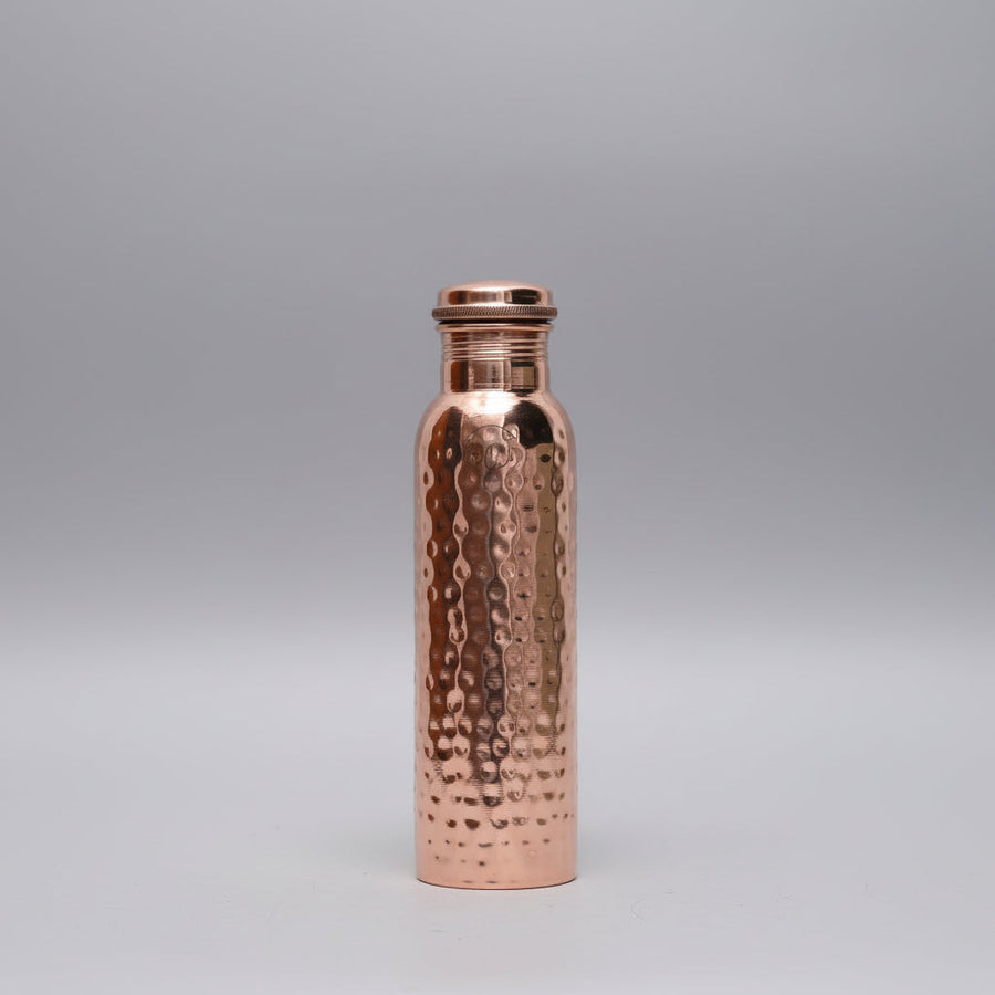 Koperkleurige gehamerde waterfles 800 ml