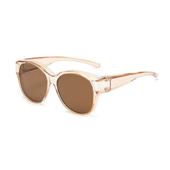 Overzet zonnebril met cat-eye montuur en getinte glazen