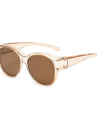Overzet zonnebril met cat-eye montuur en getinte glazen