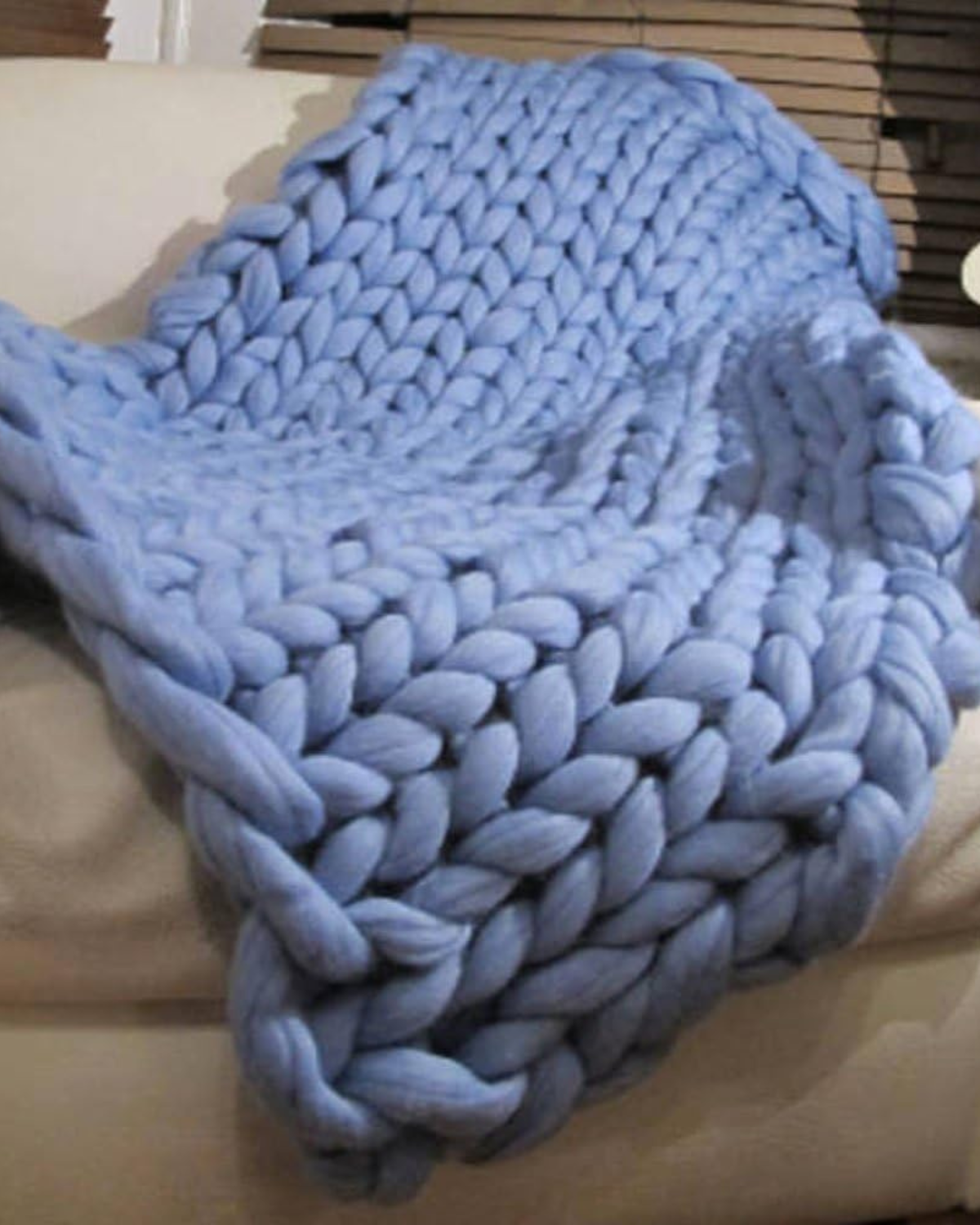 Handgebreid Chunky Plaid – Dik Gebreide Deken in Zachte Chenille voor Bank en Bed | Seveu