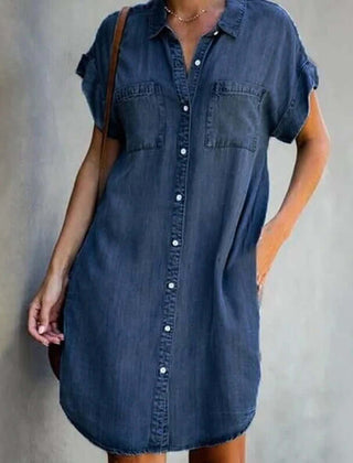 Denim jurk voor dames met zakken