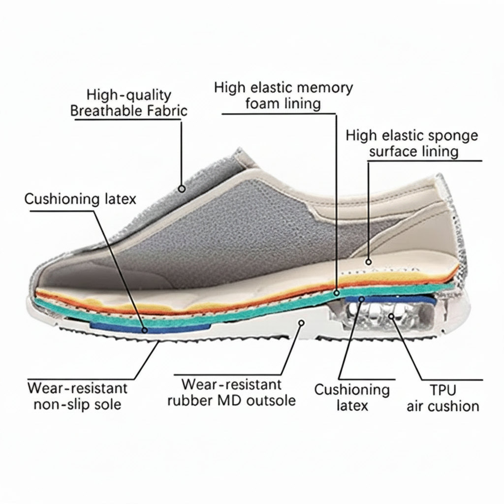 SWELLCOMFORT – Diabetic shoes with memory foam and a zero-drop design
