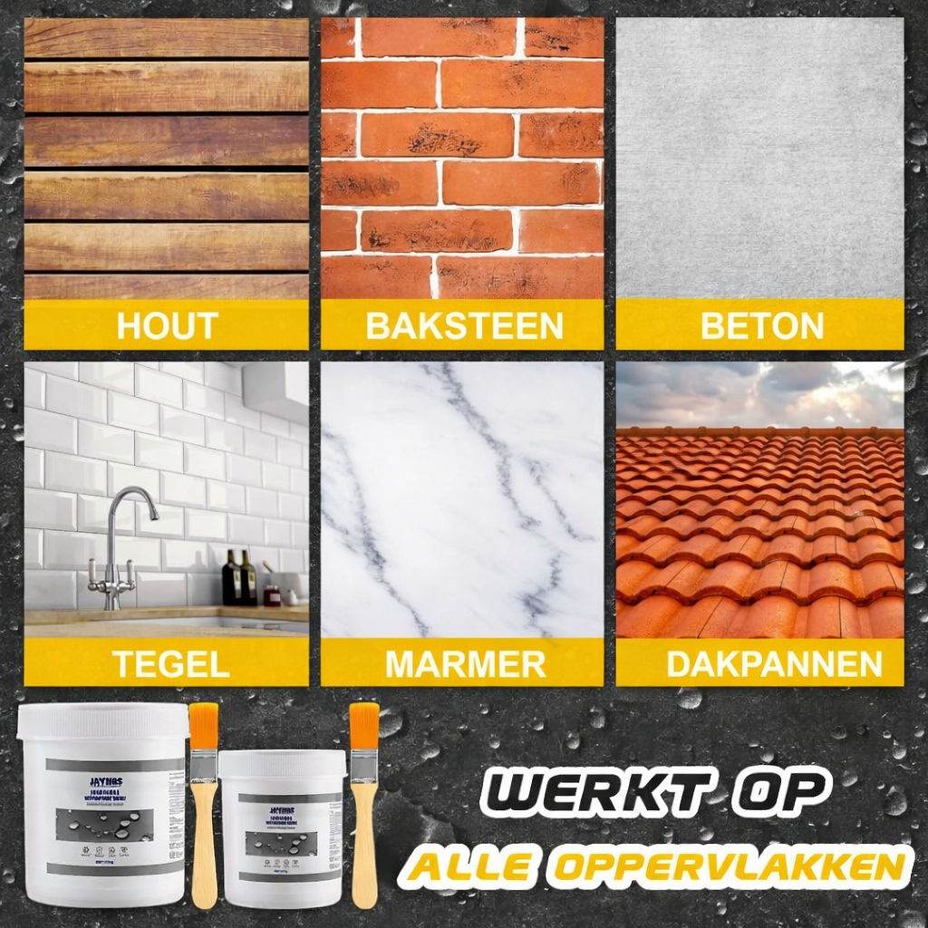 Pot transparante waterdichte coating met kwast