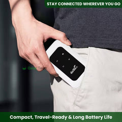 Compacte mobiele wifi router met LED-display