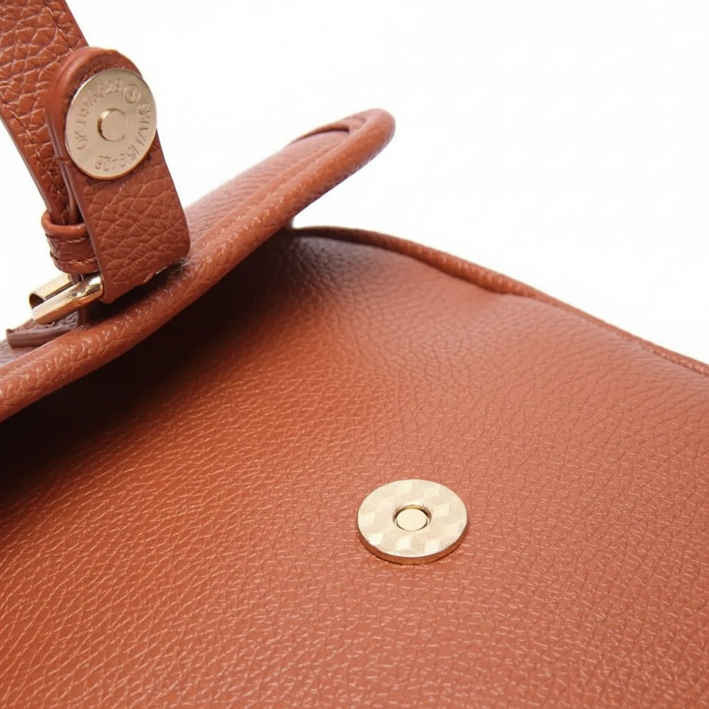 Vierkante crossbody tas met rits en verstelbare schouderband