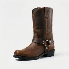 Vintage western laarzen heren met harness-gesp