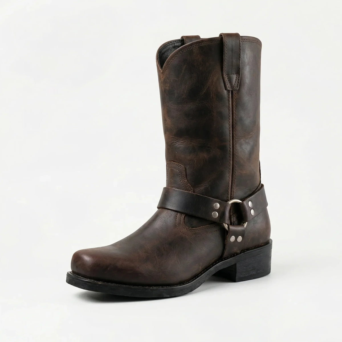 Vintage western laarzen heren met harness-gesp
