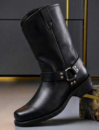 Vintage western laarzen heren met harness-gesp