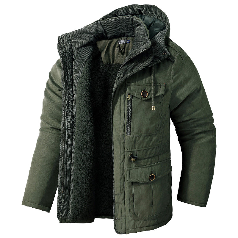 Waterdichte winterjas met capuchon en fleecevoering