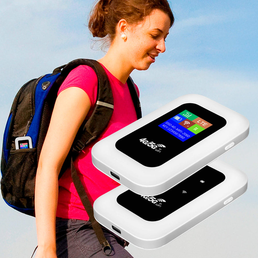 Compacte mobiele wifi router met LED-display