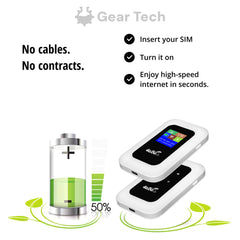 Compacte mobiele wifi router met LED-display
