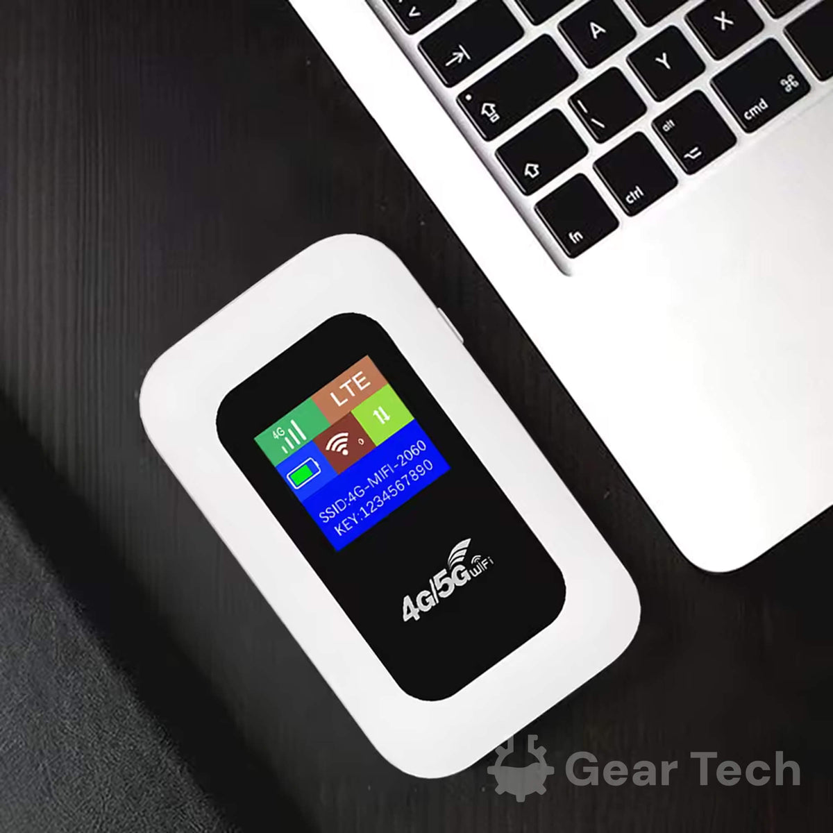 Compacte mobiele wifi router met LED-display