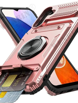 Hoesje voor Samsung met ringstandaard en pashouder