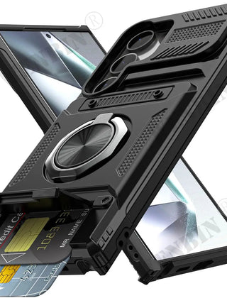 Hoesje voor Samsung met ringstandaard en pashouder