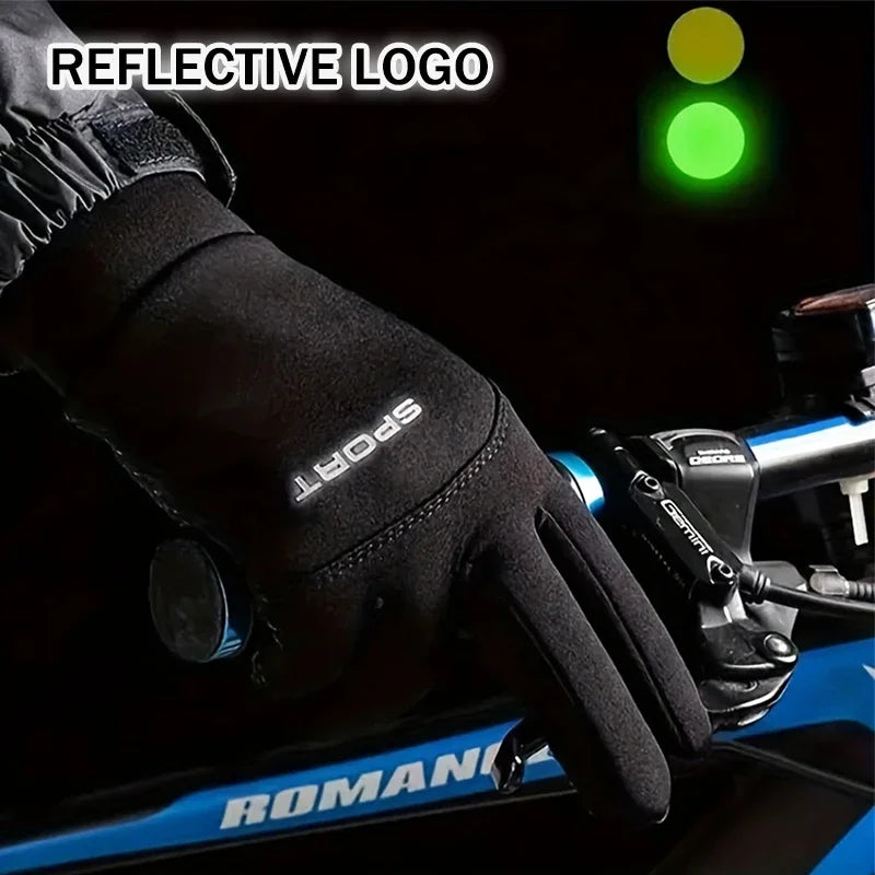 Winterwarme handschoenen Touchscreen Winddicht Koudebestendige fietshandschoenen, hardloop-, wandel-skihandschoenen voor heren, dames