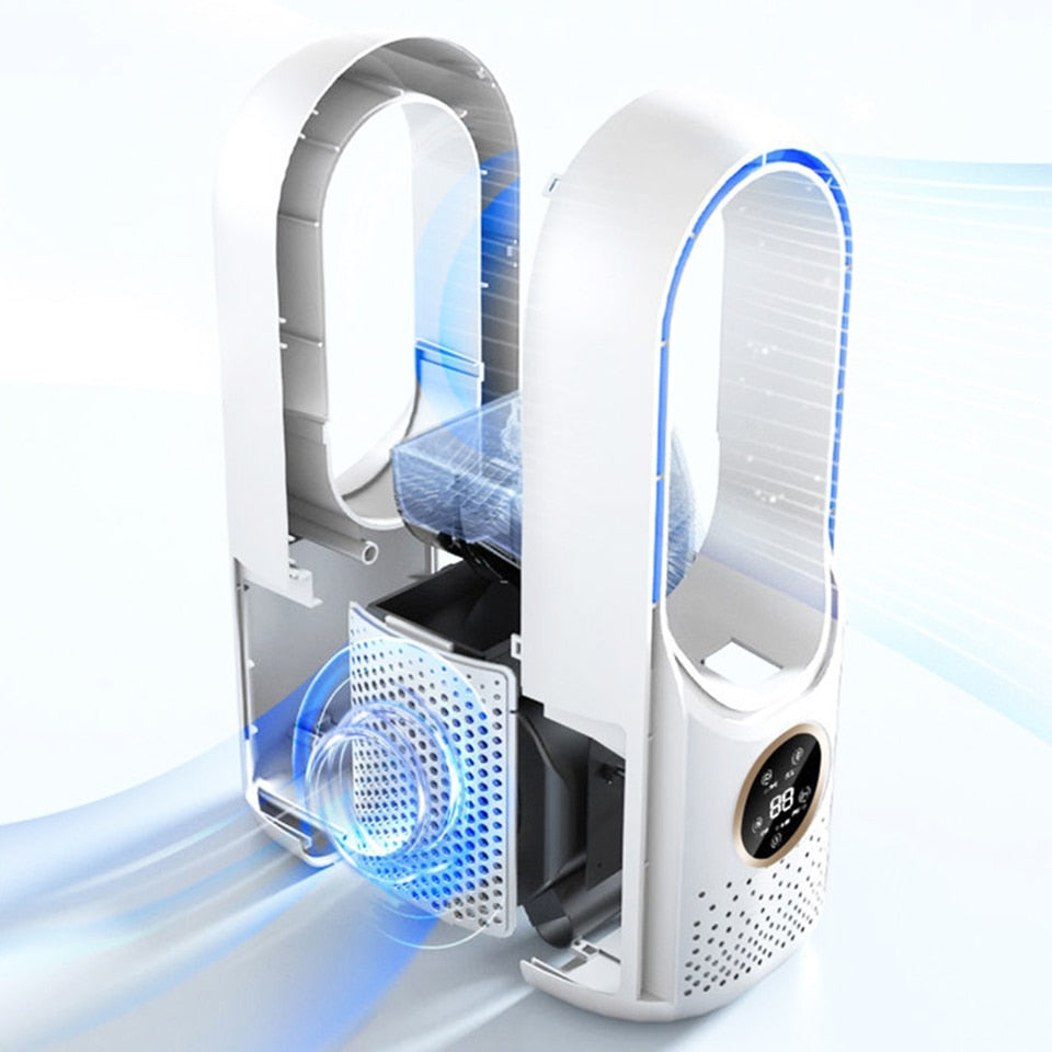 Torenventilator zonder wieken met LED-display