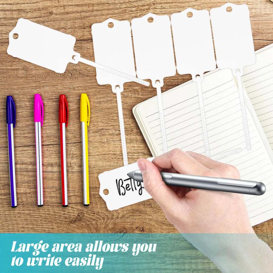 Herbruikbare kunststof labels met kabelbinders in verschillende kleuren