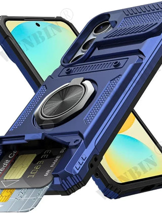 Hoesje voor Samsung met ringstandaard en pashouder