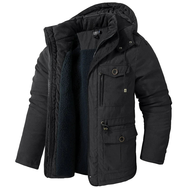Waterdichte winterjas met capuchon en fleecevoering