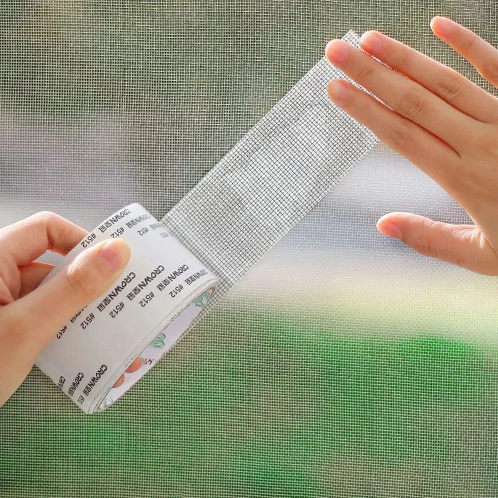 Zelfklevende reparatietape op een hor