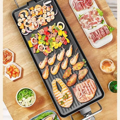 220V Elektrische Grill Non-stick Huishoudapparatuur Diy Barbecue Voedsel Koekenpan Plaat Snelle Verwarming Grill Pan