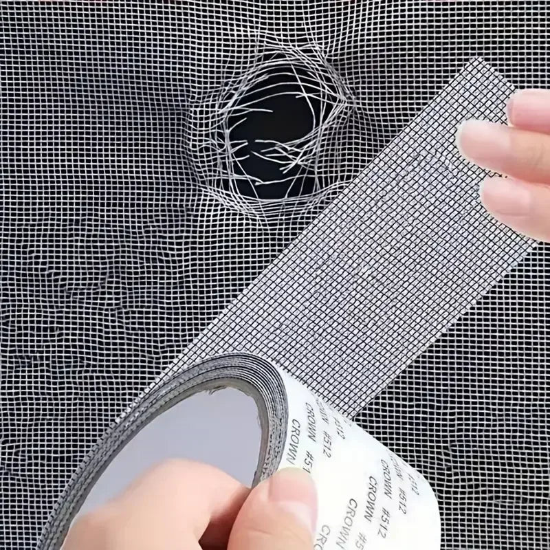 Zelfklevende reparatietape op een hor