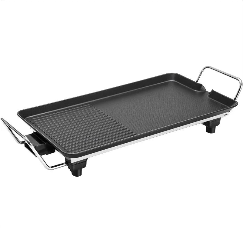 220V Elektrische Grill Non-stick Huishoudapparatuur Diy Barbecue Voedsel Koekenpan Plaat Snelle Verwarming Grill Pan