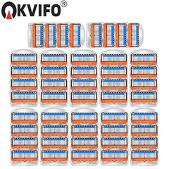 Scheermesjes met vijf mesjes en handvat