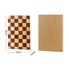Rechthoekige houten snijplank van rubberhout met end-grain patroon