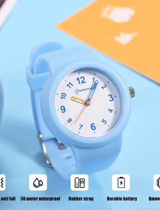 Sportief kinderhorloge met wijzerplaat