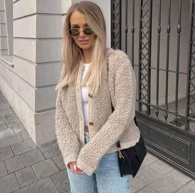Overshirt voor dames in teddystijl