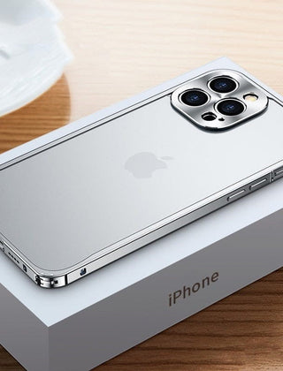Aluminium bumper hoesje om een iPhone