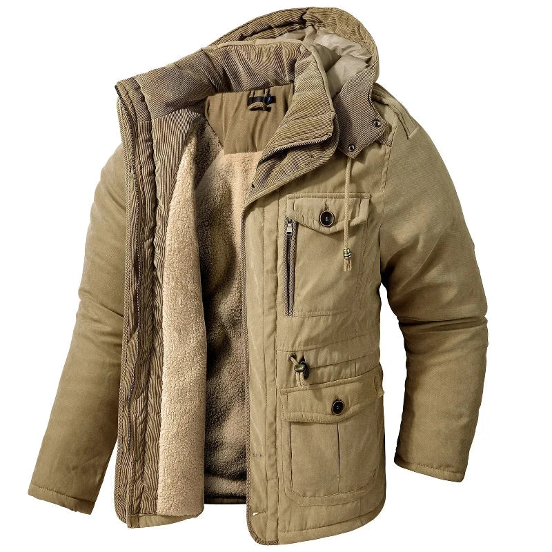 Waterdichte winterjas met capuchon en fleecevoering